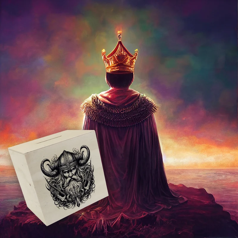 Wikingergott Odin Spardose
