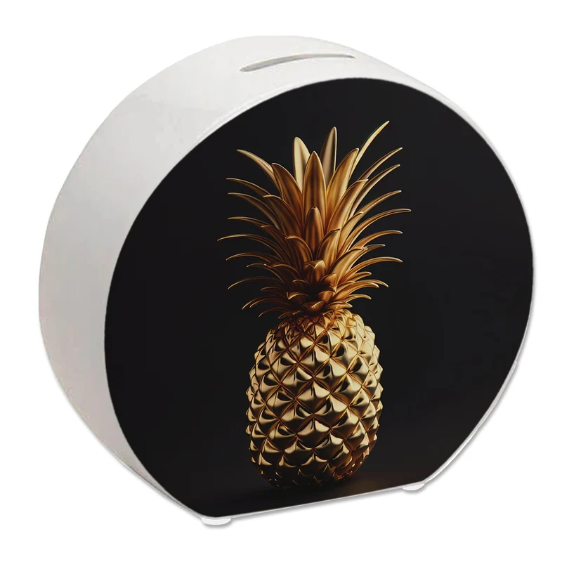 Goldene Ananas Spardose