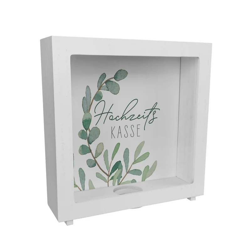 Hochzeitskasse Eukalyptus Spardose