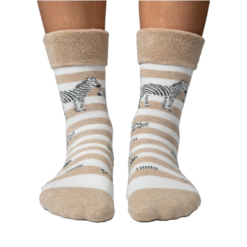 Zebra Socken Cucamelon Kuschelsocken für Mama und Baby in 38-40 und für Neugeborene (2 Paare)
