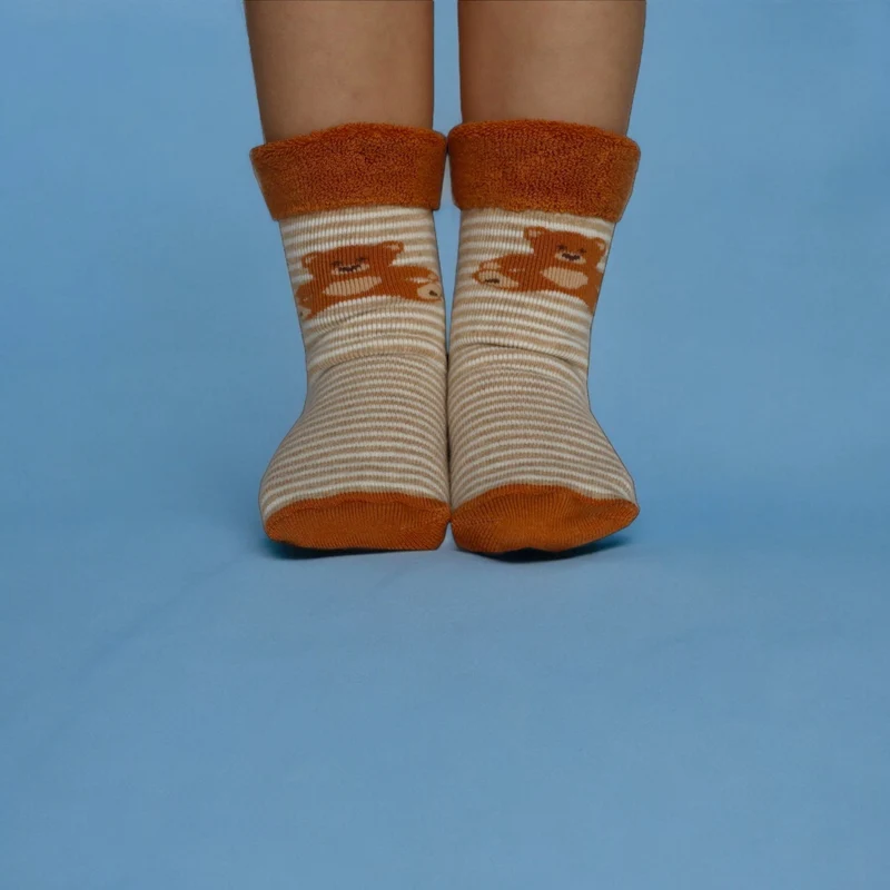 Teddybär Socken Cucamelon Kuschelsocken für Mama und Kind in 38-40 & 1-4 Jahre (2 Paare)