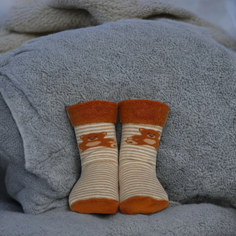 Teddybär Socken Cucamelon Kuschelsocken für Mama und Kind in 38-40 & 1-4 Jahre (2 Paare)