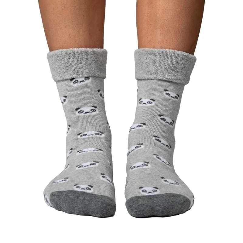 Panda Socken Cucamelon Kuschelsocken für Mama und Baby in 38-40 und für Neugeborene (2 Paare)