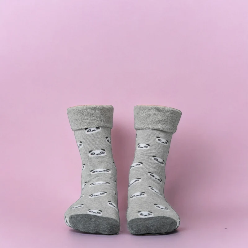 Panda Socken Cucamelon Kuschelsocken für Mama und Baby in 38-40 und für Neugeborene (2 Paare)