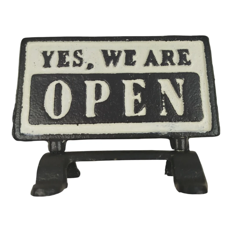 Open-Closed Wendeschild aus Gusseisen