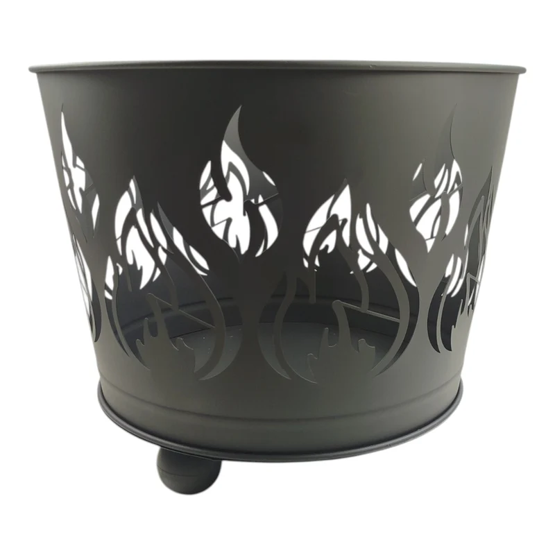 Feuerkorb mit Flammenmotiv - Lagerfeuer Feuertonne