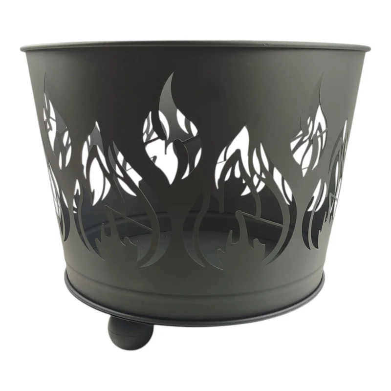 Feuerkorb mit Flammenmotiv - Lagerfeuer Feuertonne