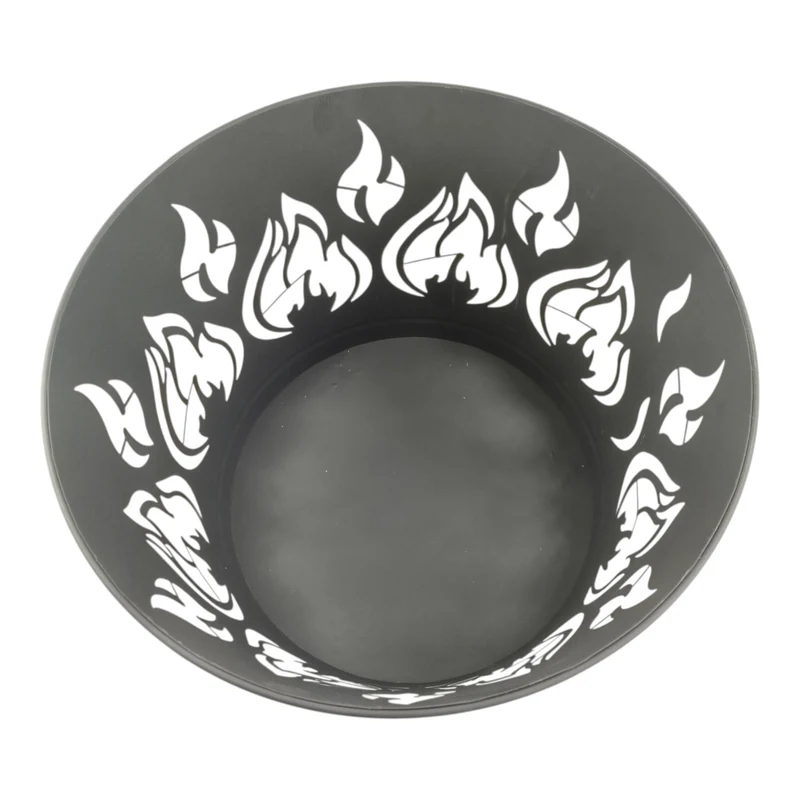 Feuerkorb mit Flammenmotiv - Lagerfeuer Feuertonne