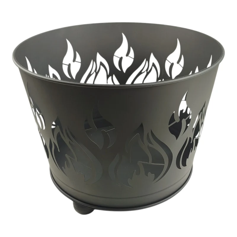 Feuerkorb mit Flammenmotiv - Lagerfeuer Feuertonne