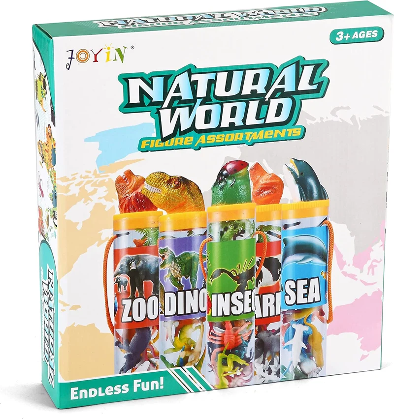 Assorted Dinosaurs, Insects and Natural Animals, 5 Pack