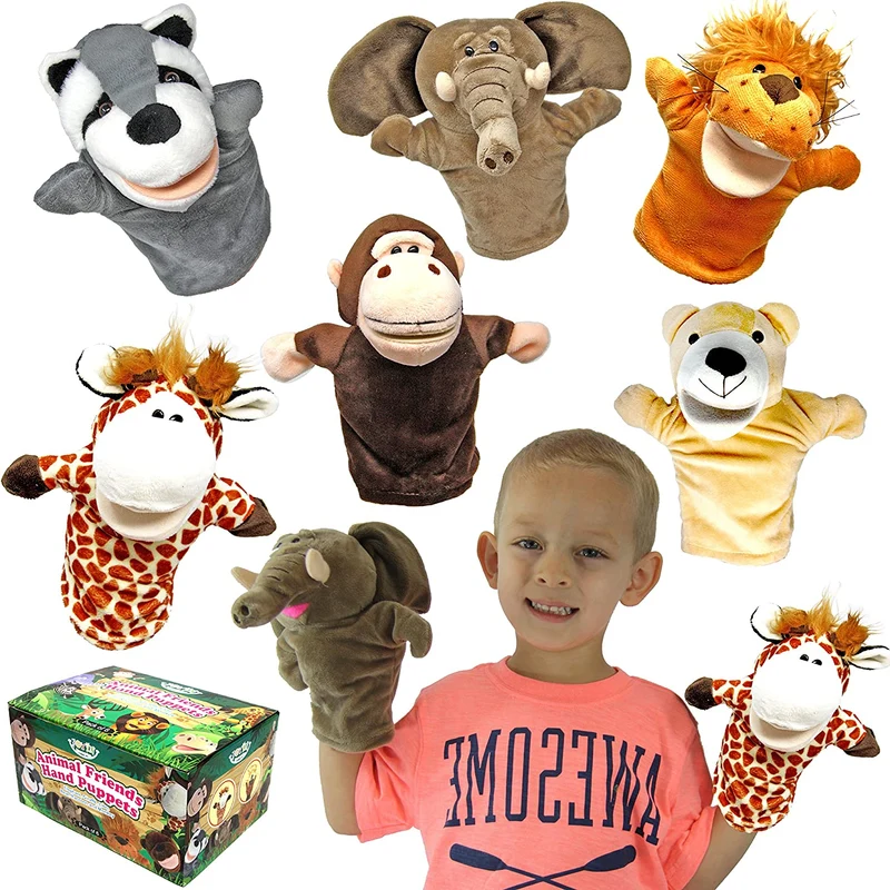 JOYIN - Animal Friends Kids Hand Puppets, 6 Pack