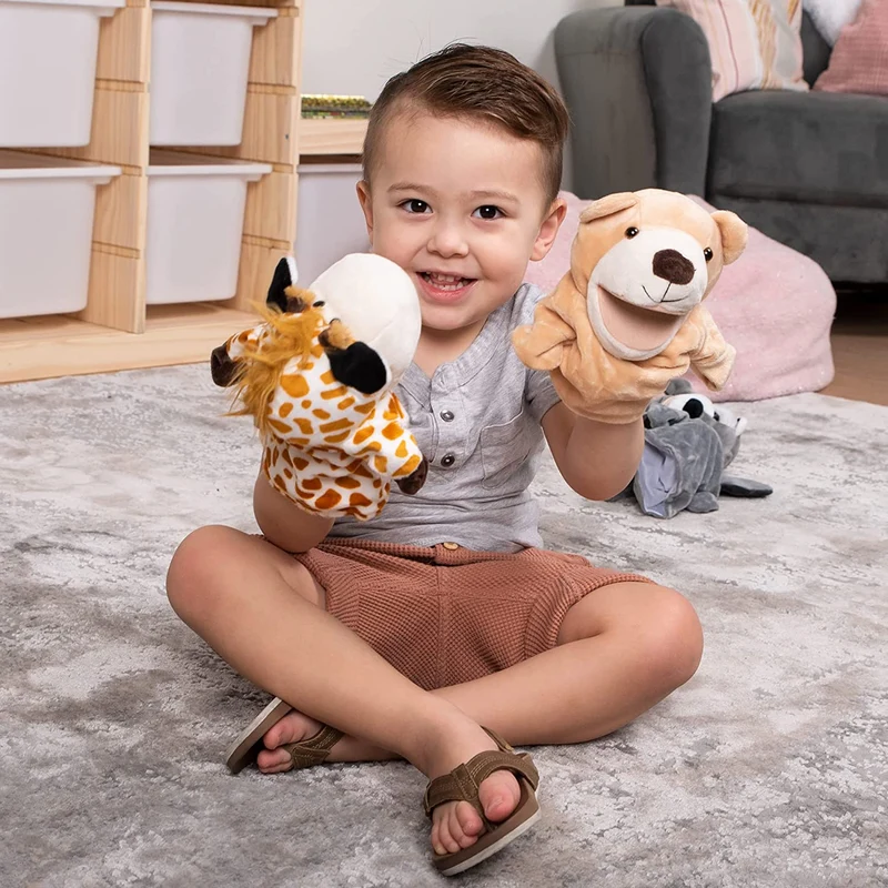 JOYIN - Animal Friends Kids Hand Puppets, 6 Pack