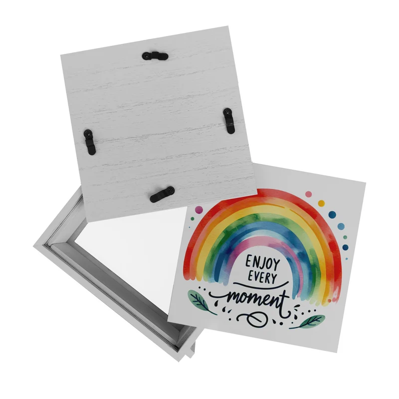 Regenbogen Spardose mit Spruch Enjoy every moment