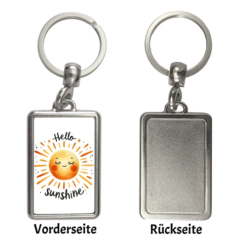 Sonne Freundschaft Schlüsselanhänger mit Spruch Hello sunshine