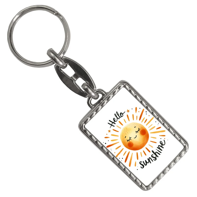 Sonne Freundschaft Schlüsselanhänger mit Spruch Hello sunshine