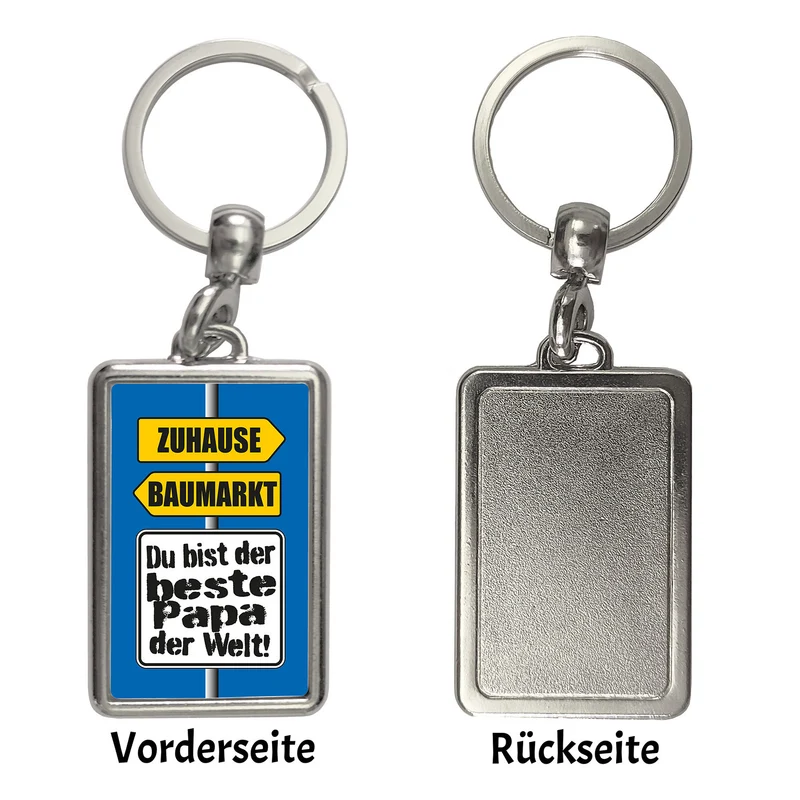 Der beste Papa der Welt Schlüsselanhänger mit Spruch im Baumarkt und Zuhause