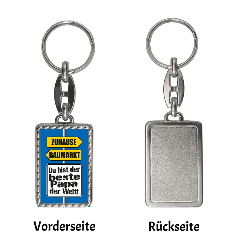 Der beste Papa der Welt Schlüsselanhänger mit Spruch im Baumarkt und Zuhause