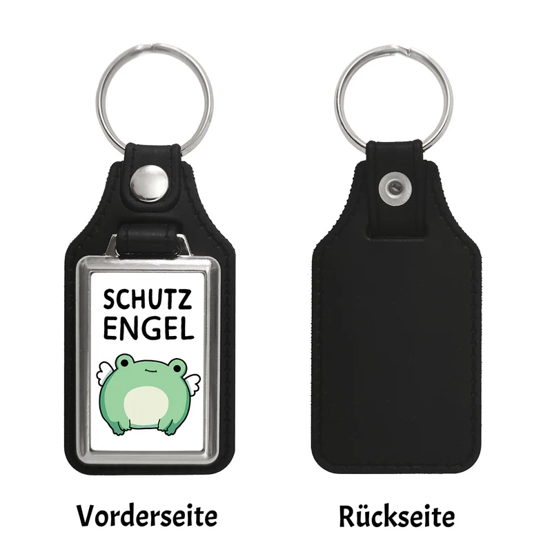 Frosch Schlüsselanhänger mit Spruch Schutzengel