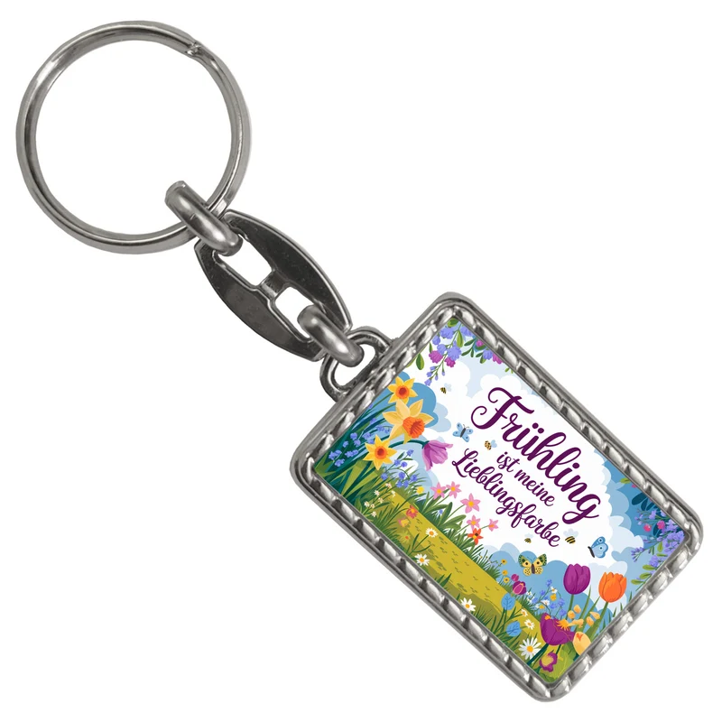 Frühlingswiese Schlüsselanhänger - Frühling ist meine Lieblingsfarbe