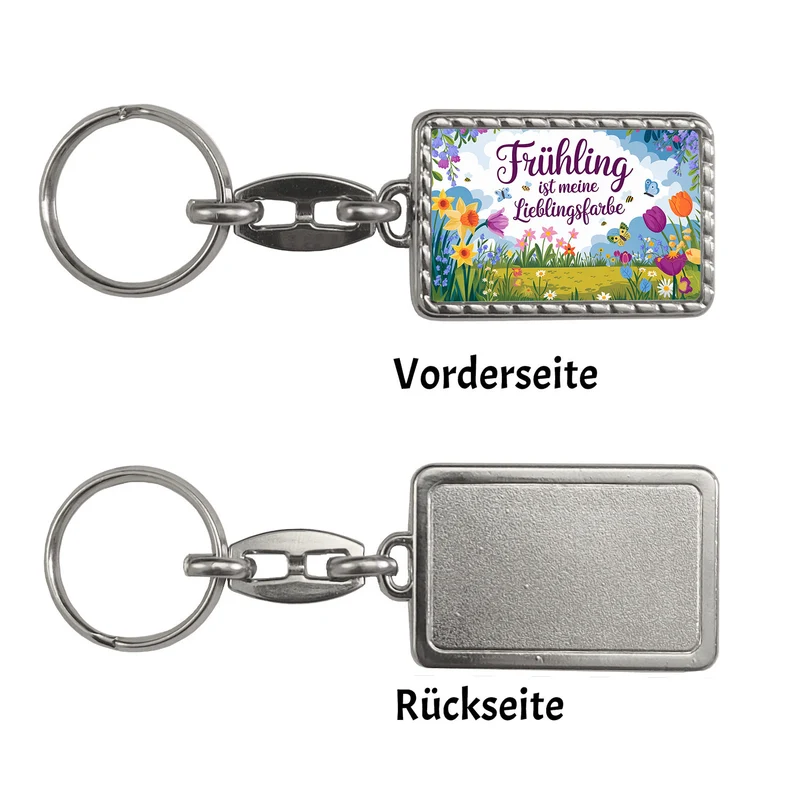 Frühlingswiese Schlüsselanhänger - Frühling ist meine Lieblingsfarbe
