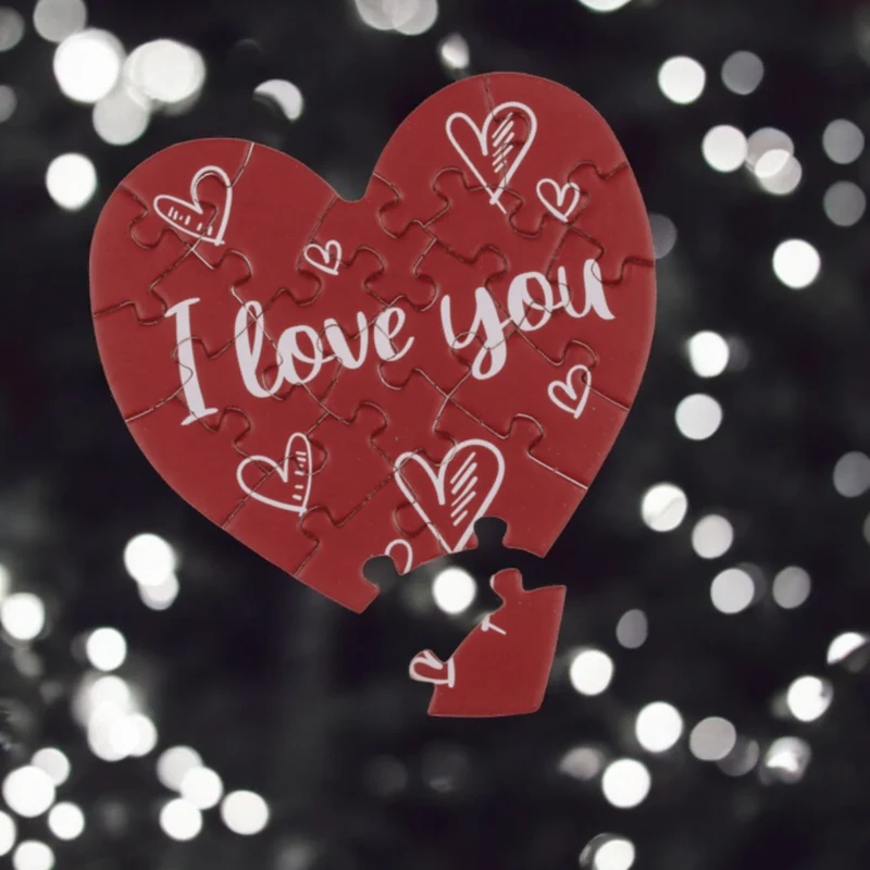 Valentinstag Herz Puzzle in zufälliger Variante