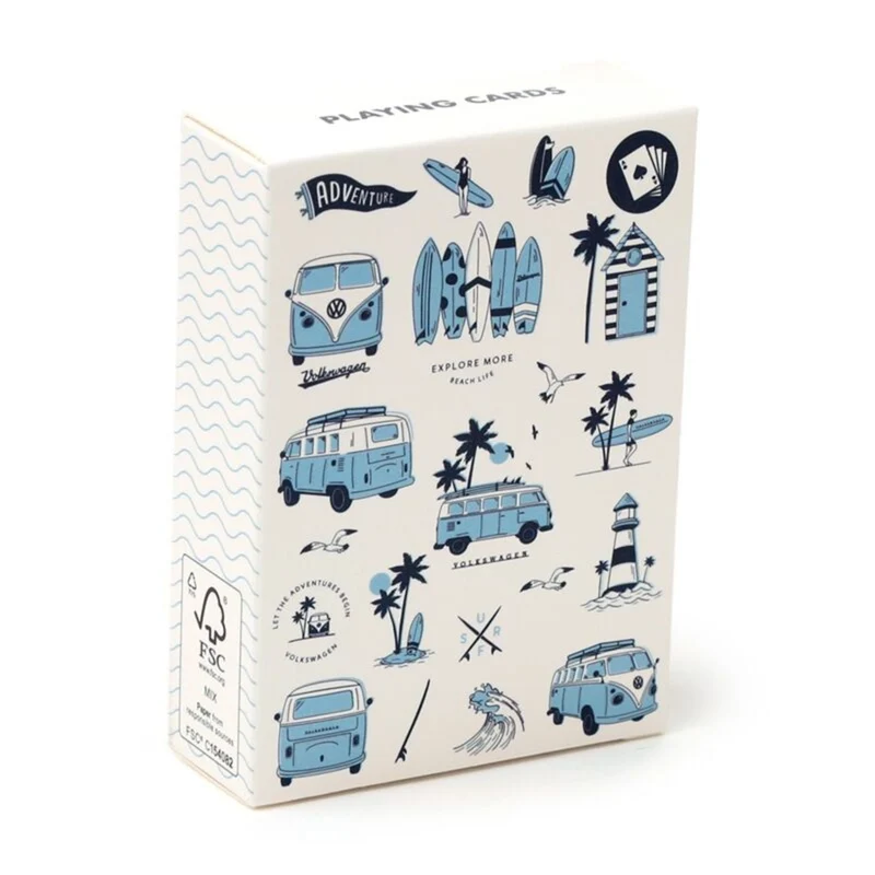 Volkswagen VW T1 Camper Bus Spielkarten-Set mit 52 Karten