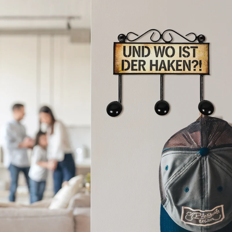 Und wo ist der Haken?! Kleiderhaken Leiste mit 3 Haken