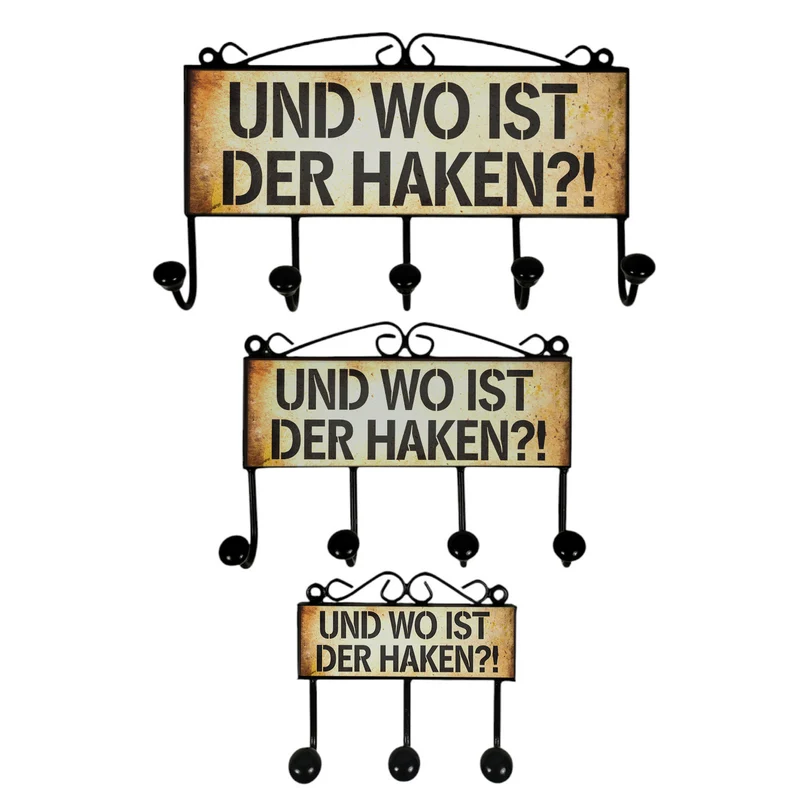 Und wo ist der Haken?! Kleiderhaken Leiste mit 3 Haken