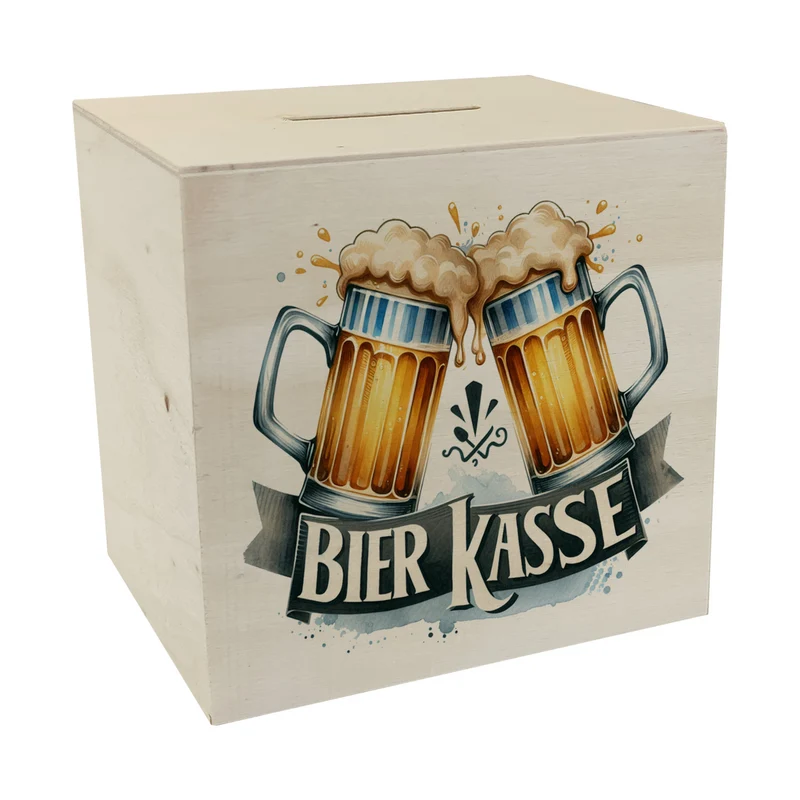 Bier Spardose mit Spruch Bier Kasse