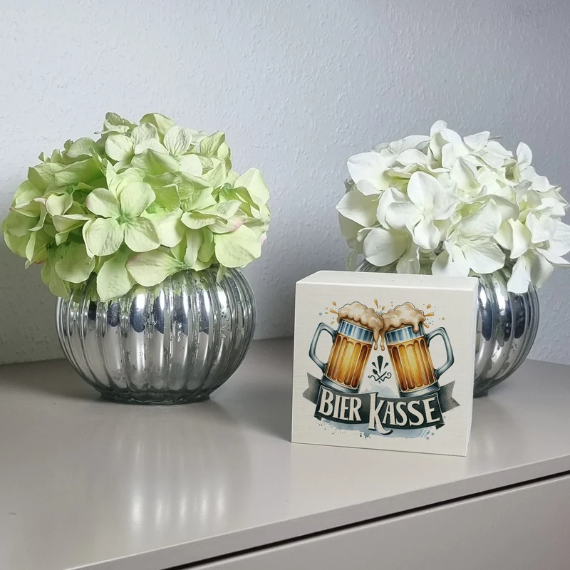Bier Spardose mit Spruch Bier Kasse