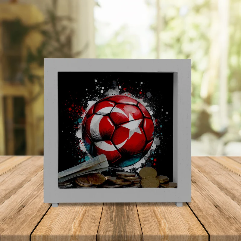 Fußball Türkei Flagge Spardose