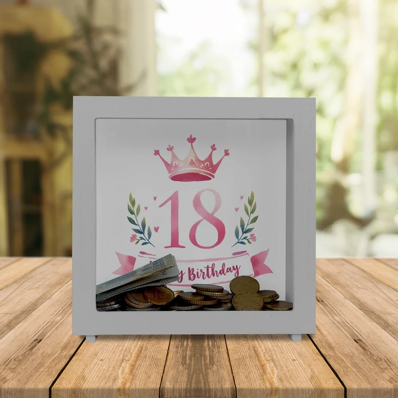 Happy Birthday 18 Krone Spardose