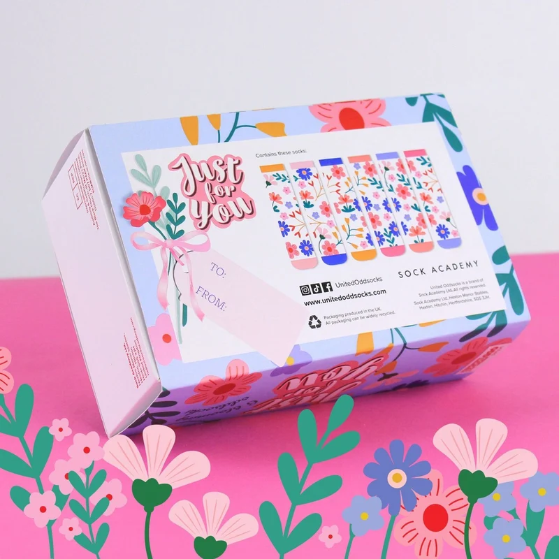Just for you Blumen Oddsocks Socken in 37-42 im 6er Set