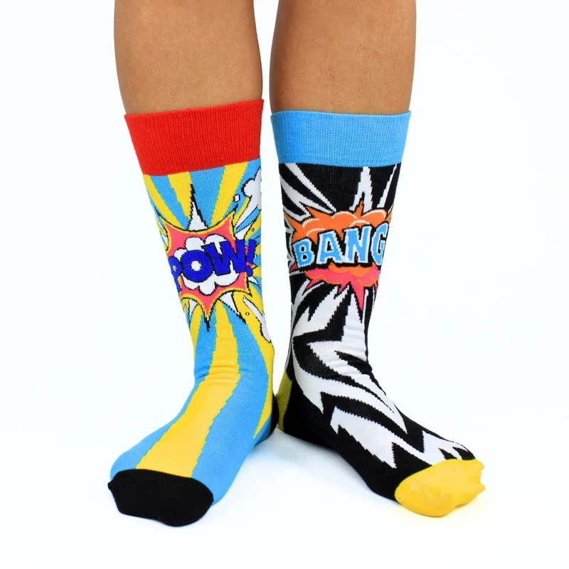 Verrückte Superhelden Comic Oddsocks Socken in 39-46 im 6er Set