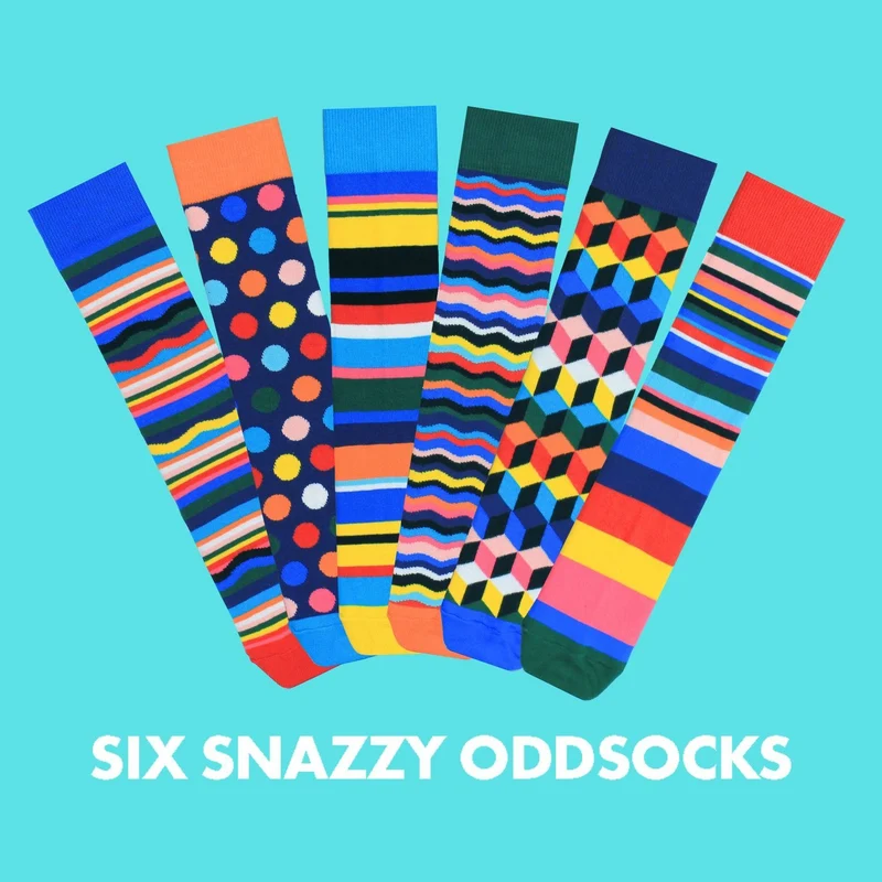 Socktastic Muster Oddsocks Socken in 39-46 im 6er Set
