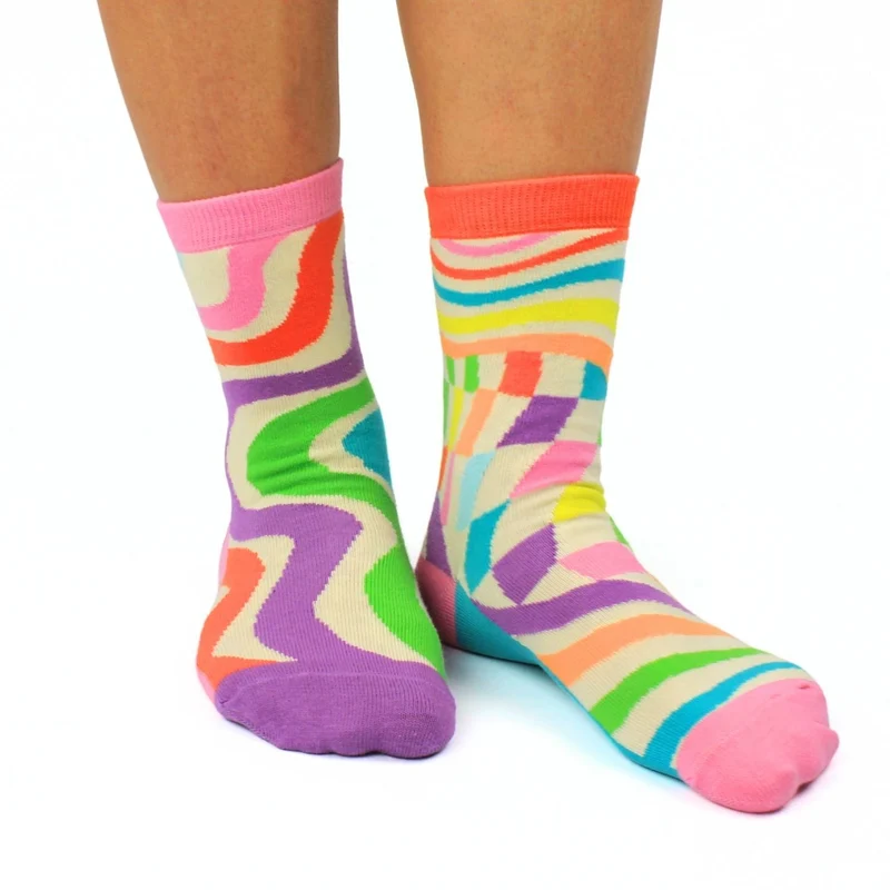 Stay Groovy Disco Oddsocks Socken in 37-42 im 6er Set
