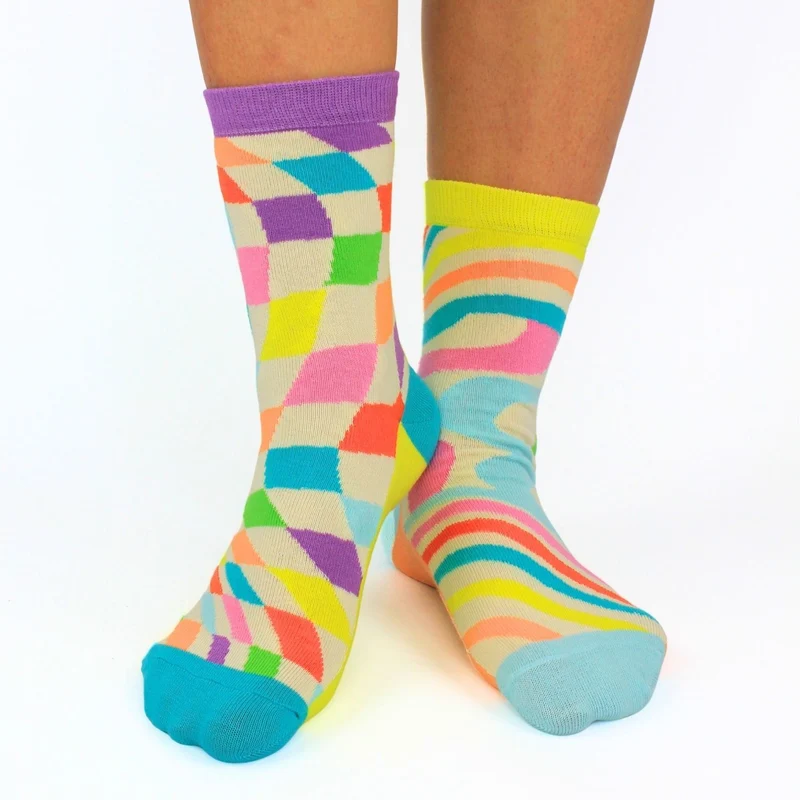 Stay Groovy Disco Oddsocks Socken in 37-42 im 6er Set