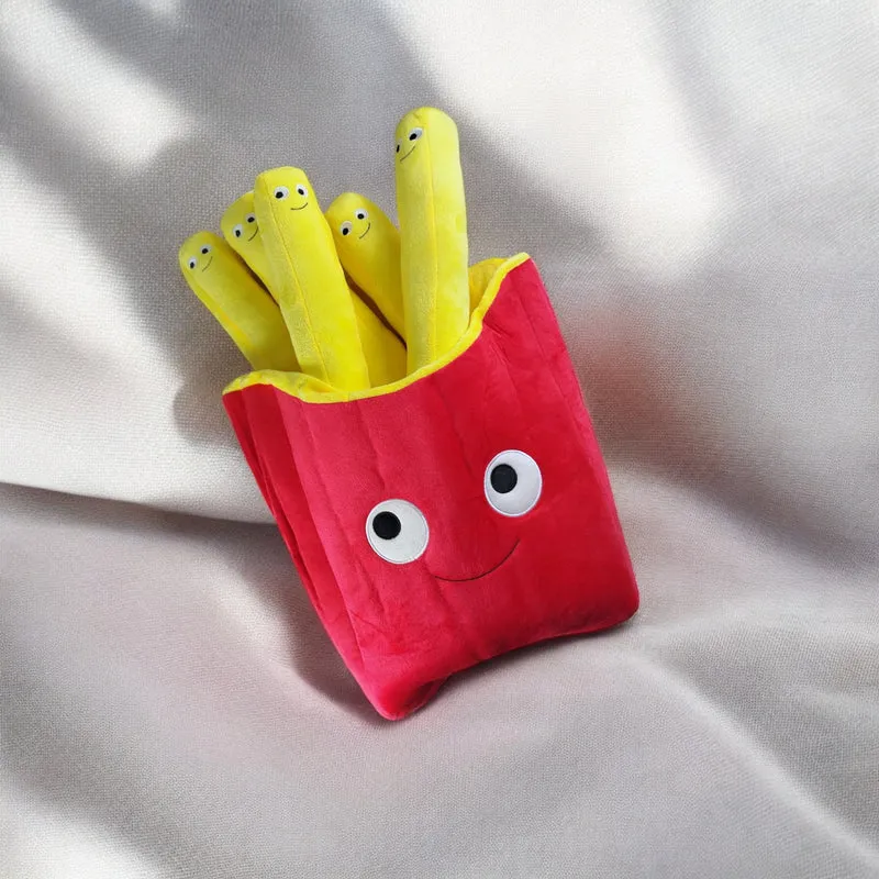 Pommes Frites Kissen mit fünf herausnehmbaren Pommes