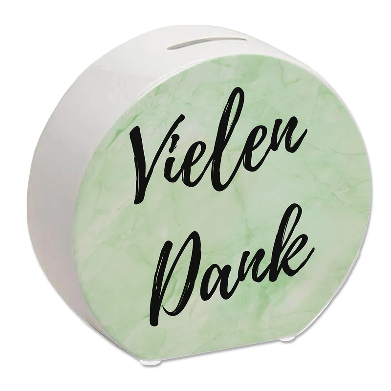 Vielen Dank Spardose er Marmoroptik