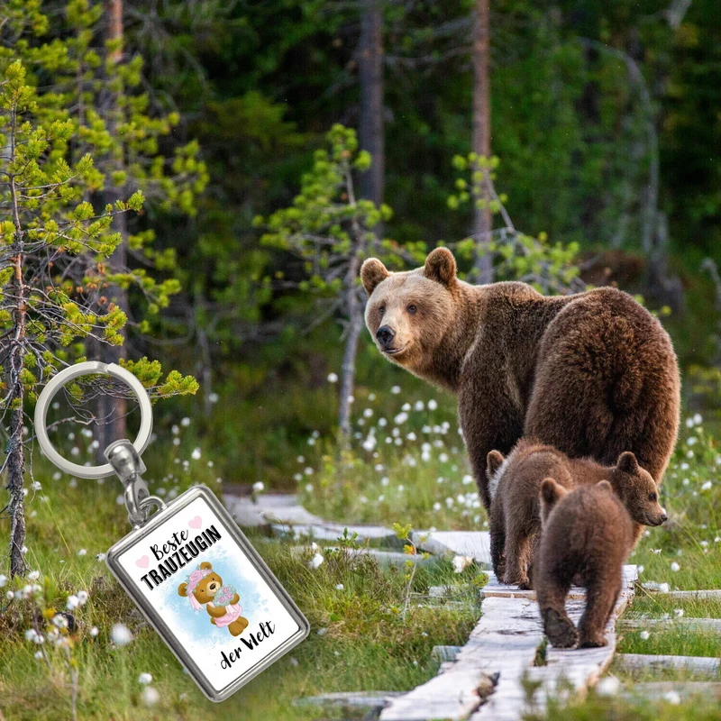 Trauzeugin Teddybär Schlüsselanhänger mit Spruch Beste Trauzeugin der Welt