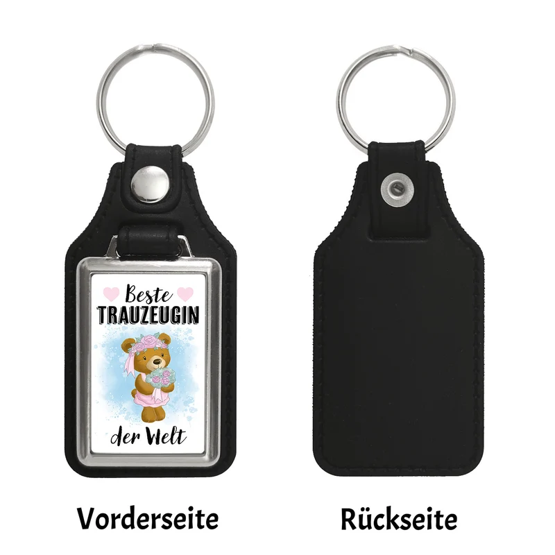 Trauzeugin Teddybär Schlüsselanhänger mit Spruch Beste Trauzeugin der Welt