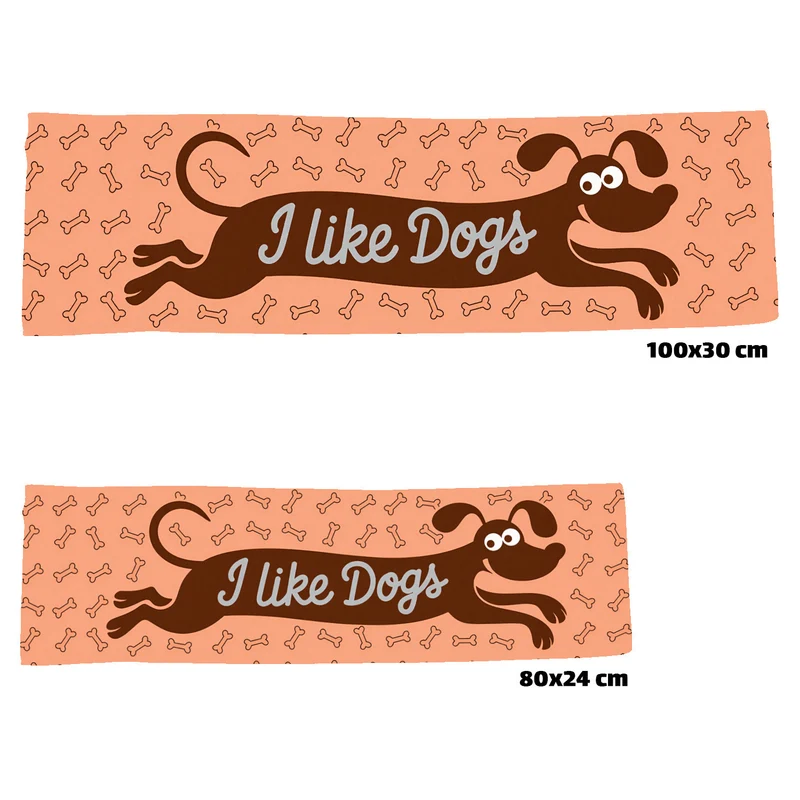 I like dogs Eishandtuch Hund Silhouette