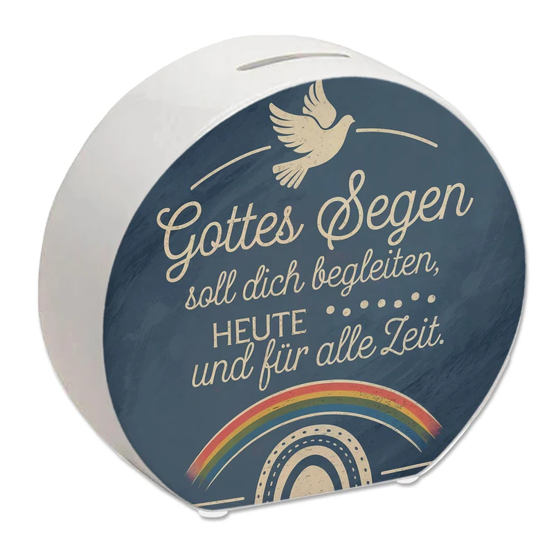 Taube und Regenbogen Gottes Segen Spardose