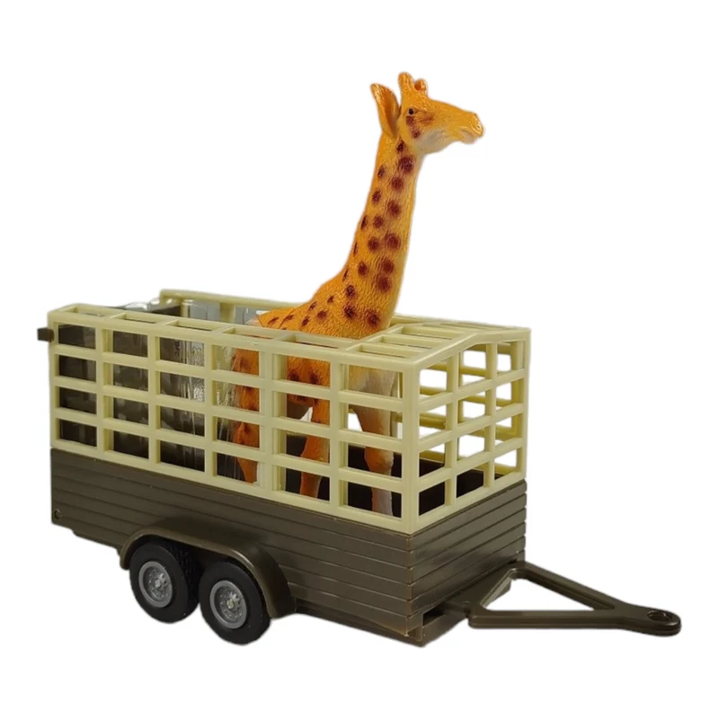 Safari Land Rover mit Anhänger Modellauto Defender Spielzeug mit Pull Back Motor