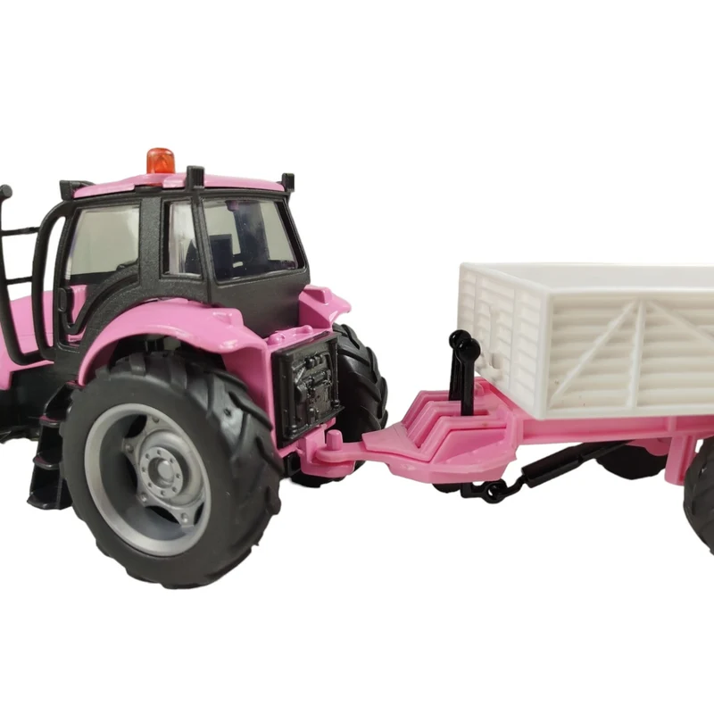 Spielzeugtraktor mit Anhänger Traktor in pink Spielzeug mit Licht und Sound