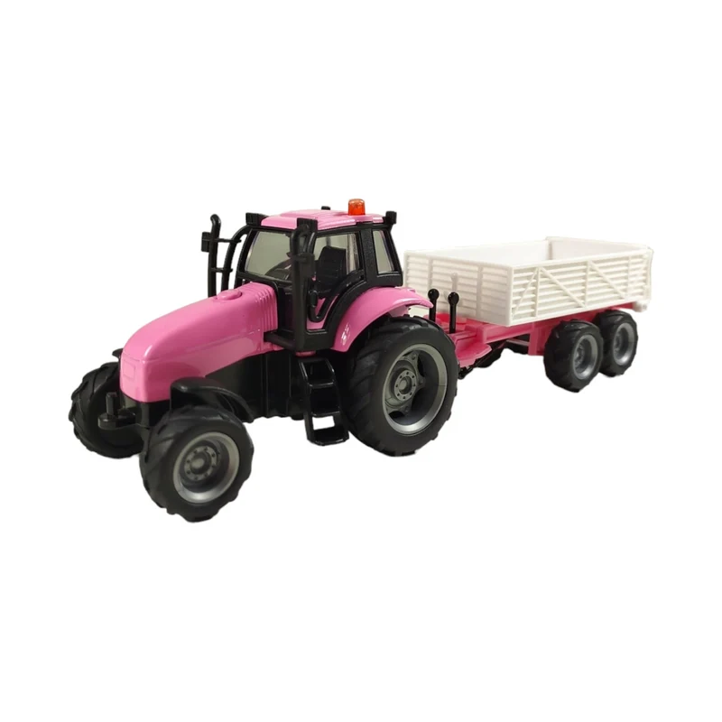 Spielzeugtraktor mit Anhänger Traktor in pink Spielzeug mit Licht und Sound