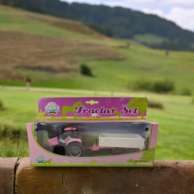 Spielzeugtraktor mit Anhänger Traktor in pink Spielzeug mit Licht und Sound
