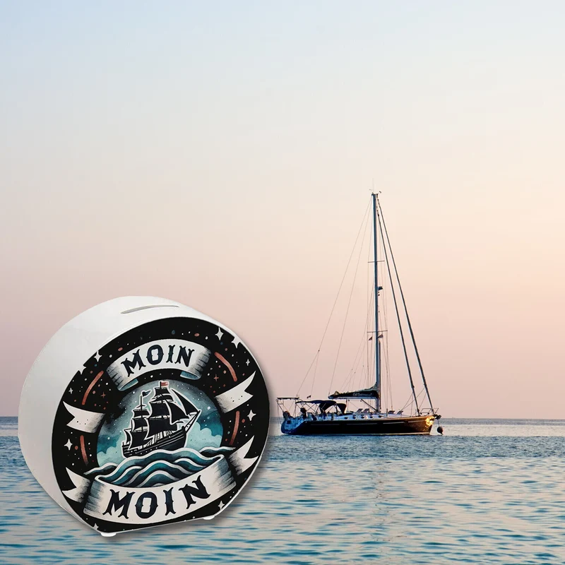 Segelschiff Moin Moin Spardose