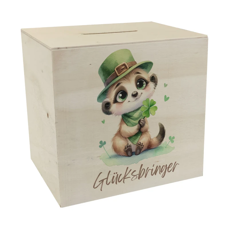 Erdmännchen Glücksbringer Spardose