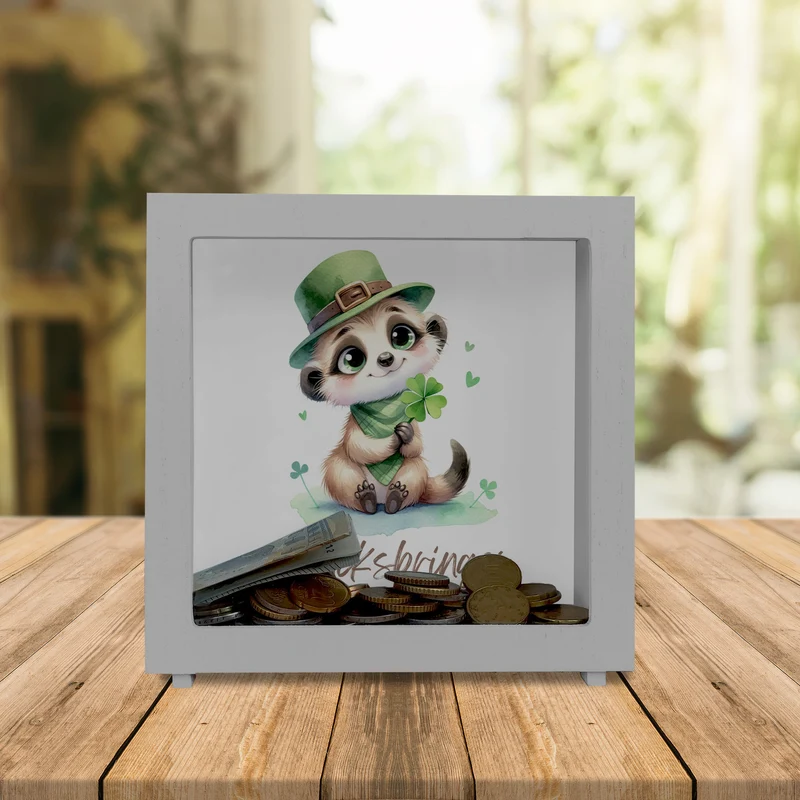 Erdmännchen Glücksbringer Spardose